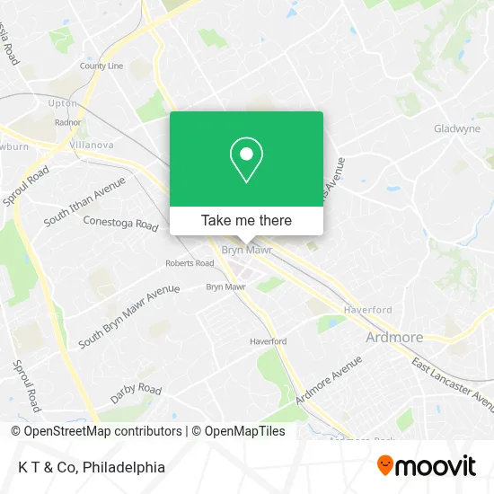 K T & Co map