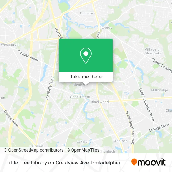Little Free Library on Crestview Ave map