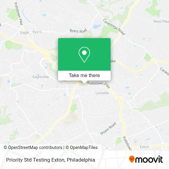 Priority Std Testing Exton map