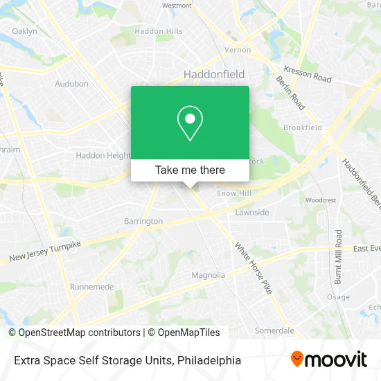 Extra Space Self Storage Units map