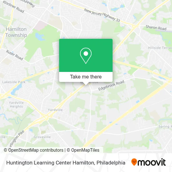 Huntington Learning Center Hamilton map