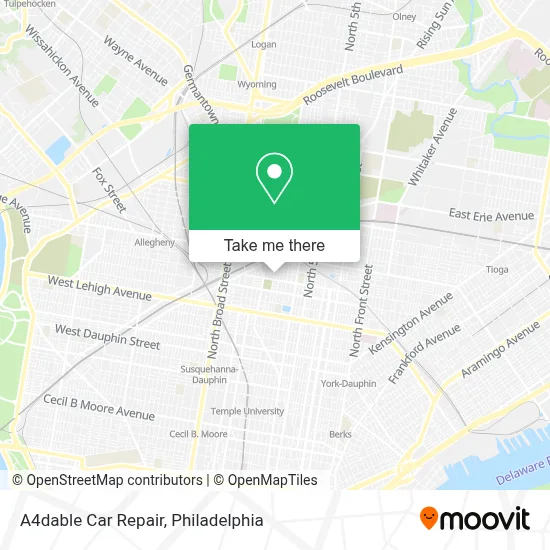 A4dable Car Repair map