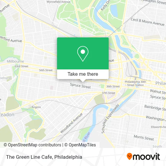 The Green Line Cafe map