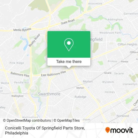 Conicelli Toyota Of Springfield Parts Store map