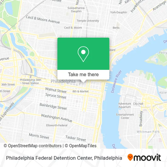Philadelphia Federal Detention Center map