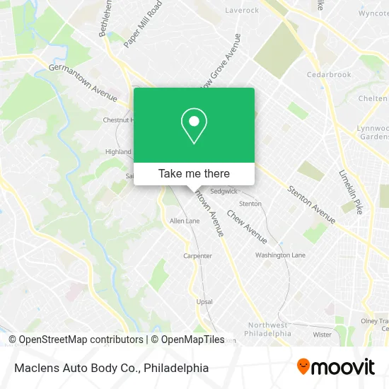 Maclens Auto Body Co. map