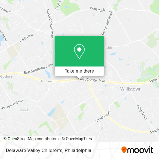 Delaware Valley Children's map