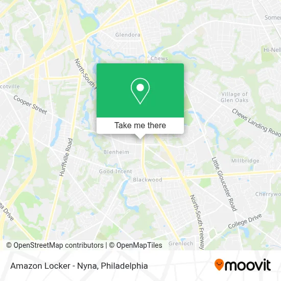 Amazon Locker - Nyna map
