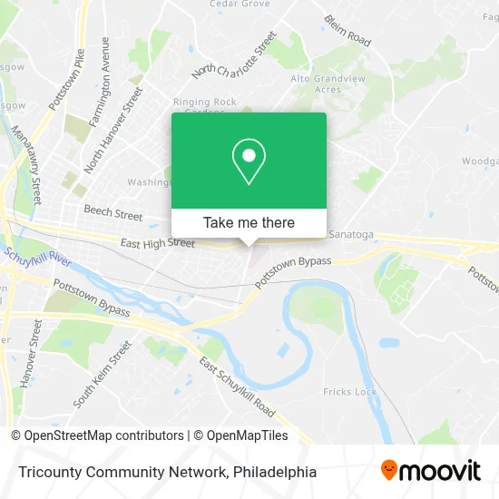 Tricounty Community Network map