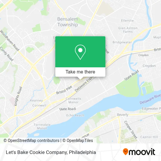 Let's Bake Cookie Company map