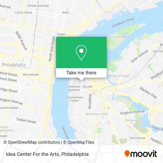 Idea Center For the Arts map