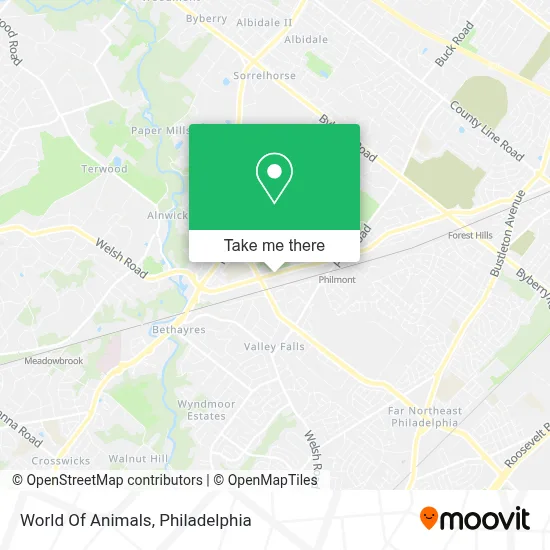 World Of Animals map