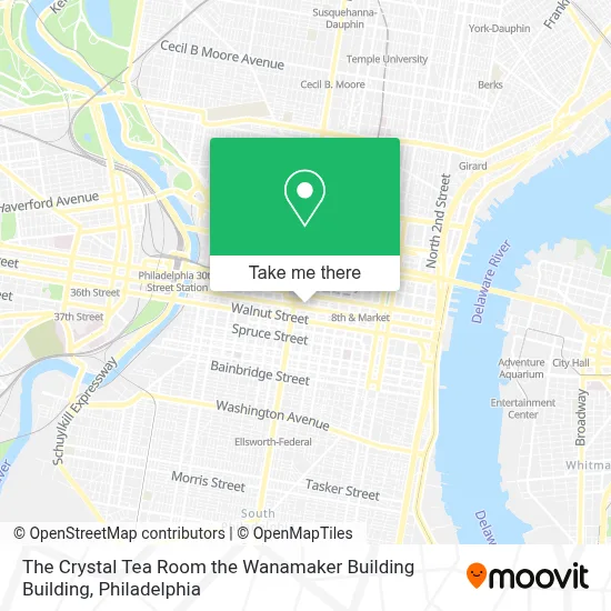 The Crystal Tea Room the Wanamaker Building Building map