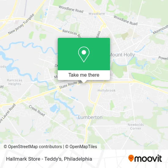 Hallmark Store - Teddy's map