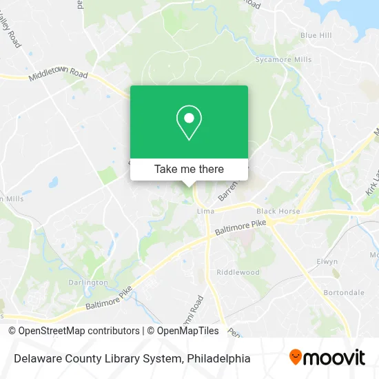 Delaware County Library System map