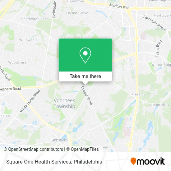 Square One Health Services map