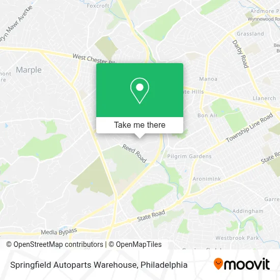 Springfield Autoparts Warehouse map