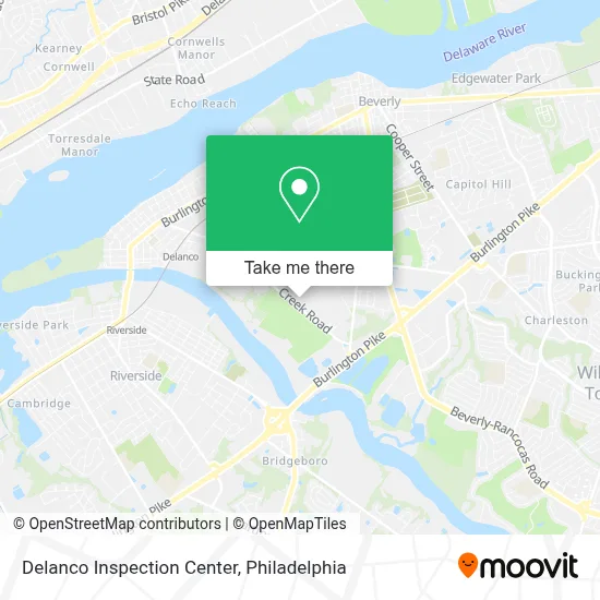 Delanco Inspection Center map