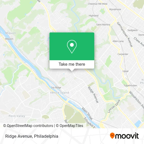 Ridge Avenue map