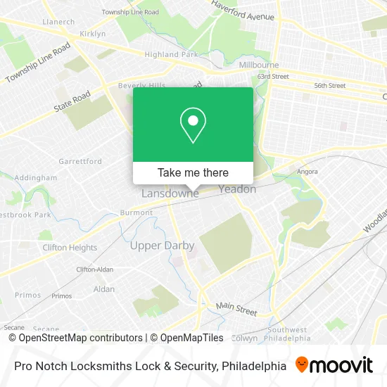 Pro Notch Locksmiths Lock & Security map