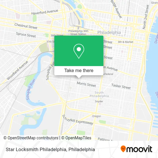 Star Locksmith Philadelphia map