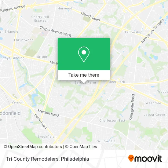Tri-County Remodelers map