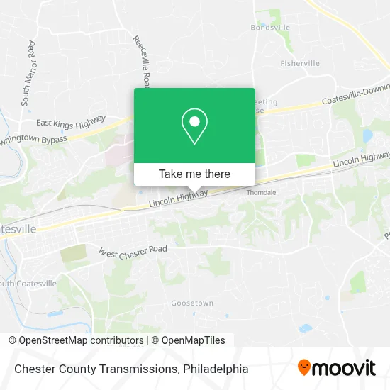 Chester County Transmissions map