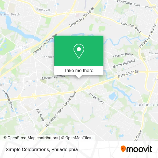 Simple Celebrations map