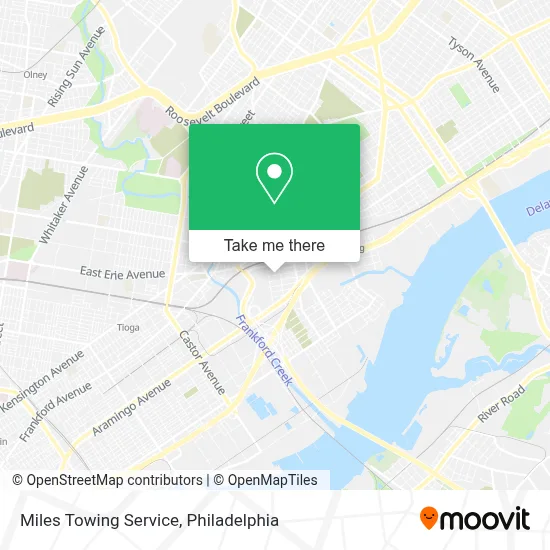 Miles Towing Service map