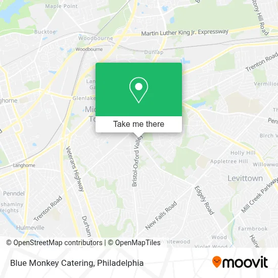 Blue Monkey Catering map