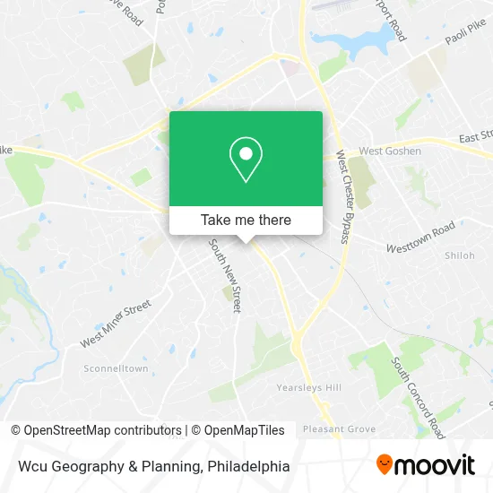 Wcu Geography & Planning map