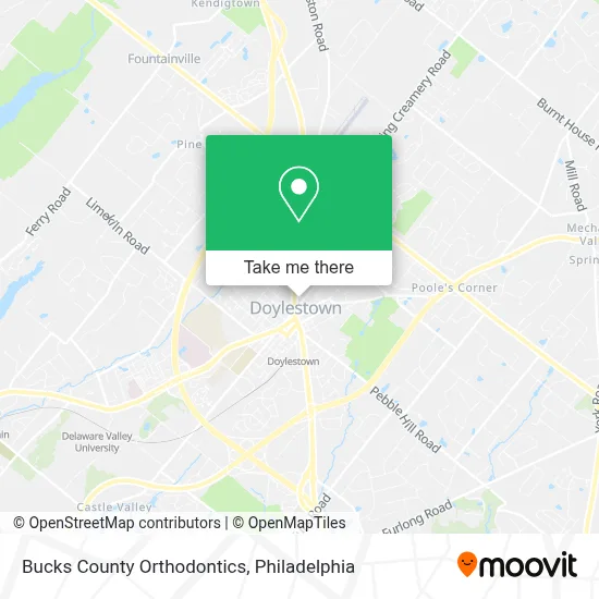 Bucks County Orthodontics map