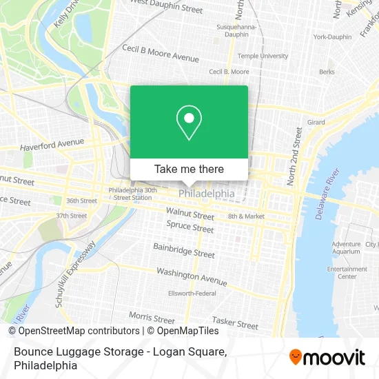 Bounce Luggage Storage - Logan Square map