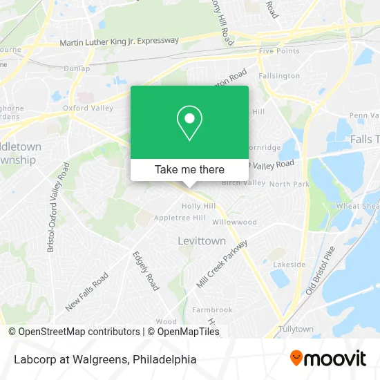 Labcorp at Walgreens map