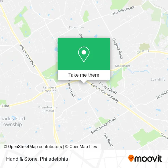 Hand & Stone map