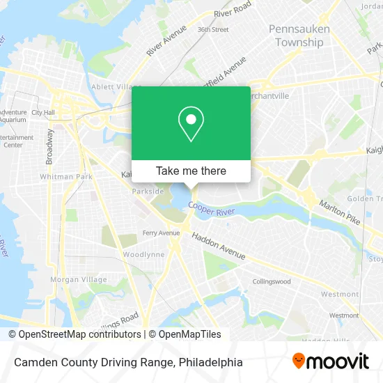 Camden County Driving Range map