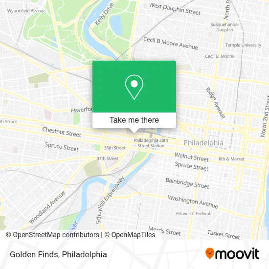 Golden Finds map