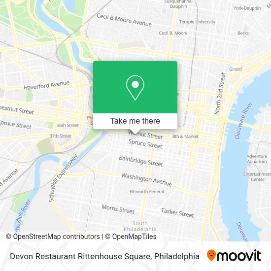 Devon Restaurant Rittenhouse Square map