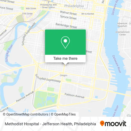 Methodist Hospital - Jefferson Health map