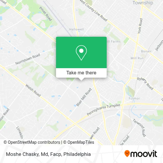 Moshe Chasky, Md, Facp map