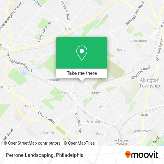 Perrone Landscaping map