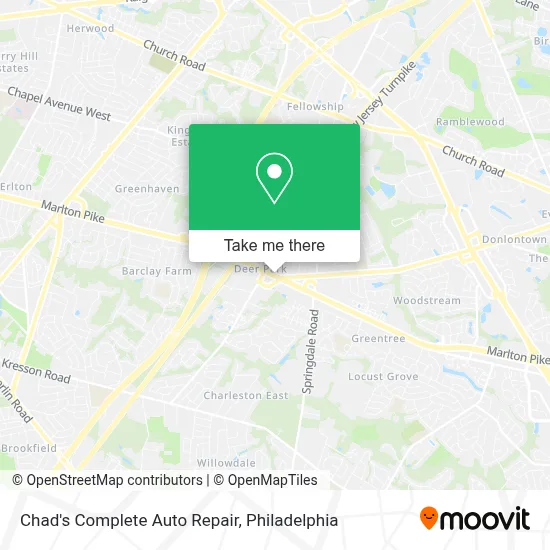 Chad's Complete Auto Repair map