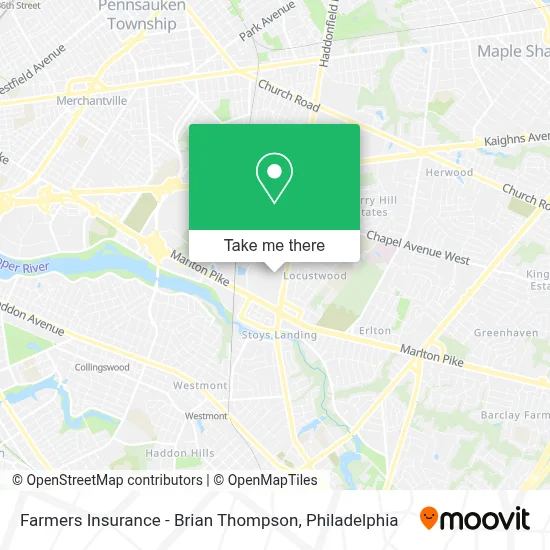 Farmers Insurance - Brian Thompson map