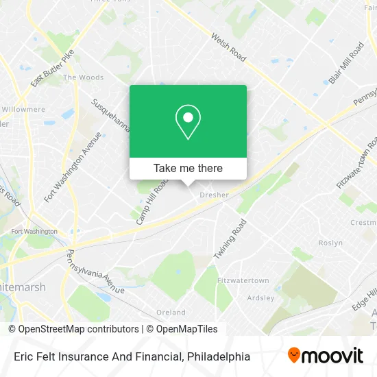 Eric Felt Insurance And Financial map