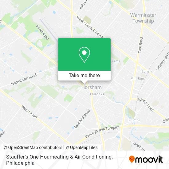 Stauffer's One Hourheating & Air Conditioning map
