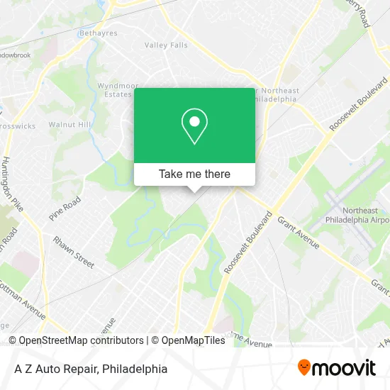 A Z Auto Repair map