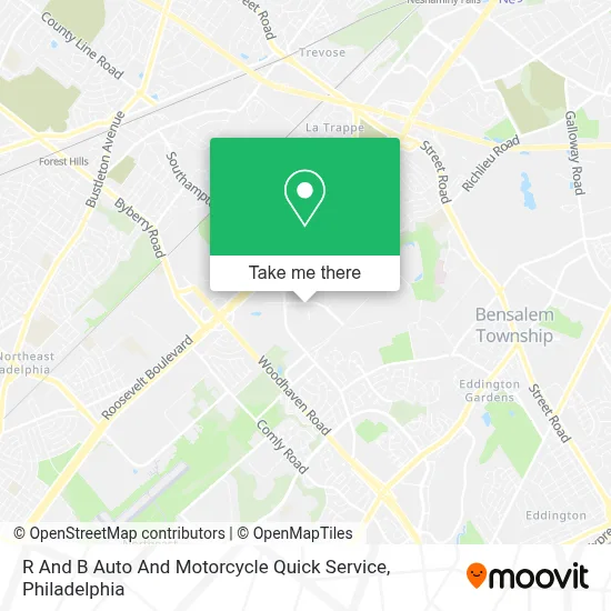 R And B Auto And Motorcycle Quick Service map
