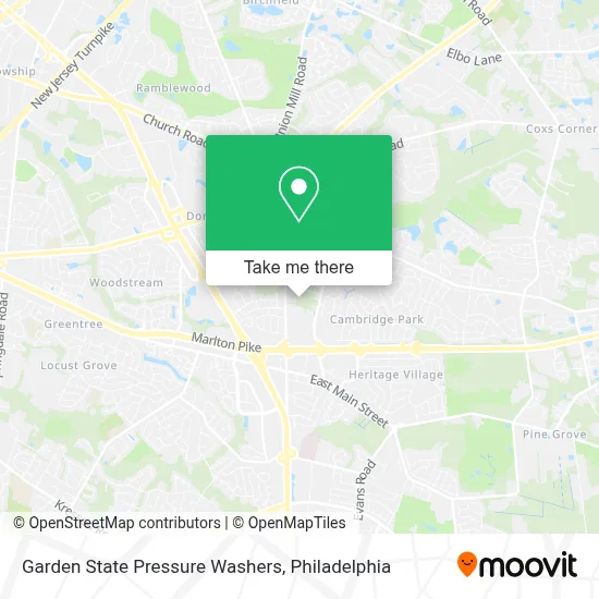 Garden State Pressure Washers map