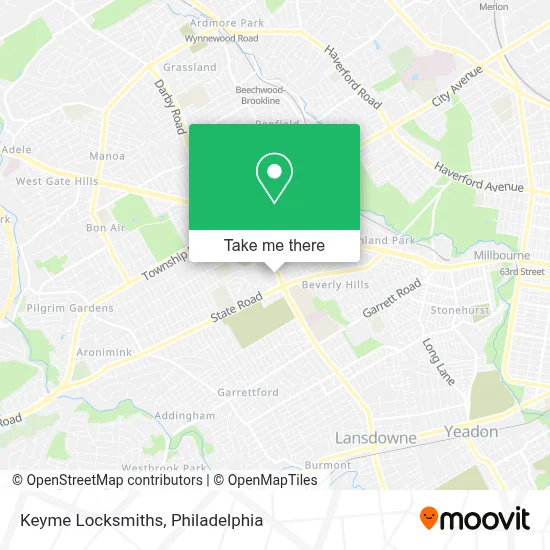 Keyme Locksmiths map