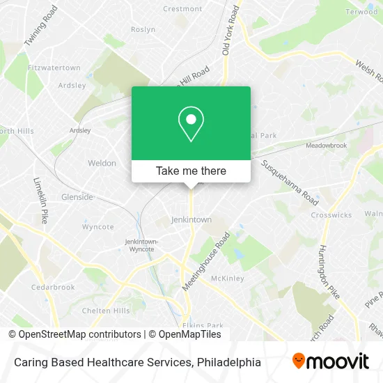 Caring Based Healthcare Services map